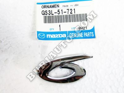 GS3L51721 MAZDA ORNAMET, CAR NAME-REAR