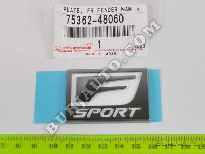 7536248060 TOYOTA PLATE  FR FENDER