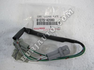 CORD, LICENSE PLATE Toyota 8127542080