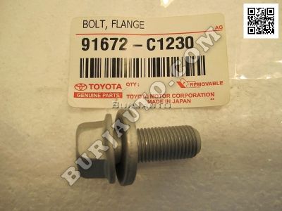 Toyota 91672C1230 BOLT, FLANGE W/WASER